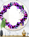 Leopard Fur Safari VIII - Modern Round or Oval Wall Mirror - Quatrefoil