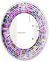 Leopard Fur Safari VIII - Modern Round or Oval Wall Mirror - Wave