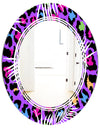 Leopard Fur Safari VIII - Modern Round or Oval Wall Mirror - Triple C