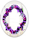 Leopard Fur Safari VIII - Modern Round or Oval Wall Mirror - Quatrefoil