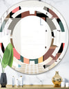 Retro Square Design II - Modern Round or Oval Wall Mirror - Space