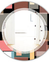 Retro Square Design II - Modern Round or Oval Wall Mirror - Triple C