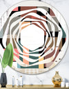 Retro Square Design II - Modern Round or Oval Wall Mirror - Whirl