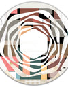 Retro Square Design II - Modern Round or Oval Wall Mirror - Whirl