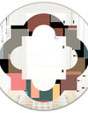 Retro Square Design II - Modern Round or Oval Wall Mirror - Quatrefoil