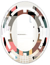 Retro Square Design II - Modern Round or Oval Wall Mirror - Space
