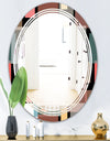 Retro Square Design II - Modern Round or Oval Wall Mirror - Triple C