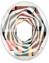 Retro Square Design II - Modern Round or Oval Wall Mirror - Whirl