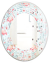 Tropical Botanicals, Flowers and Flamingo III - Modern Round or Oval Wall Mirror - Wave
