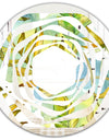 Retro Tropical Foliage - Modern Round or Oval Wall Mirror - Whirl