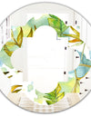 Retro Tropical Foliage - Modern Round or Oval Wall Mirror - Quatrefoil