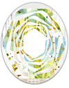Retro Tropical Foliage - Modern Round or Oval Wall Mirror - Whirl