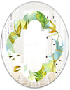Retro Tropical Foliage - Modern Round or Oval Wall Mirror - Quatrefoil