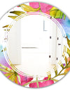 Tropical Foliage IV - Cottage Round or Oval Wall Mirror - Triple C