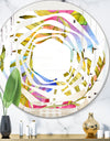 Tropical Foliage IV - Cottage Round or Oval Wall Mirror - Whirl