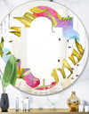 Tropical Foliage IV - Cottage Round or Oval Wall Mirror - Quatrefoil