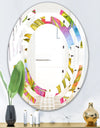 Tropical Foliage IV - Cottage Round or Oval Wall Mirror - Space