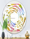 Tropical Foliage IV - Cottage Round or Oval Wall Mirror - Whirl