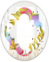 Tropical Foliage IV - Cottage Round or Oval Wall Mirror - Quatrefoil