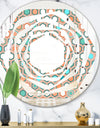 Retro Hexagon Pattern III - Modern Round or Oval Wall Mirror - Whirl
