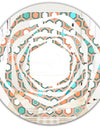 Retro Hexagon Pattern III - Modern Round or Oval Wall Mirror - Whirl