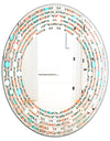 Retro Hexagon Pattern III - Modern Round or Oval Wall Mirror - Wave