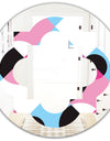 Abstract Geometric Retro I - Modern Round or Oval Wall Mirror - Quatrefoil