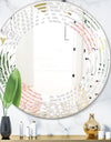 Pineappple On Tropical Leaves - Modern Round or Oval Wall Mirror - Wave
