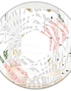 Pineappple On Tropical Leaves - Modern Round or Oval Wall Mirror - Whirl