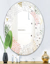 Pineappple On Tropical Leaves - Modern Round or Oval Wall Mirror - Wave