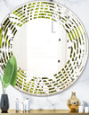 Tropical Palm Leaves I - Modern Round or Oval Wall Mirror - Wave