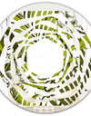 Tropical Palm Leaves I - Modern Round or Oval Wall Mirror - Whirl