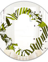 Tropical Palm Leaves I - Modern Round or Oval Wall Mirror - Quatrefoil