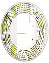 Tropical Palm Leaves I - Modern Round or Oval Wall Mirror - Wave