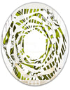 Tropical Palm Leaves I - Modern Round or Oval Wall Mirror - Whirl