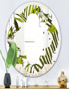 Tropical Palm Leaves I - Modern Round or Oval Wall Mirror - Quatrefoil