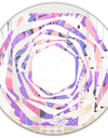 Fantasy Flowers In Purple - Modern Round or Oval Wall Mirror - Whirl