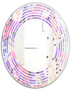 Fantasy Flowers In Purple - Modern Round or Oval Wall Mirror - Wave
