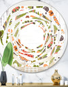 Retro Fantasy Flowers I - Modern Round or Oval Wall Mirror - Whirl