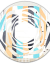 Retro Geometrical Abstract I - Modern Round or Oval Wall Mirror - Whirl