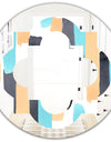 Retro Geometrical Abstract I - Modern Round or Oval Wall Mirror - Quatrefoil