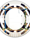 Trendy Gold Chain Pattern - Modern Round or Oval Wall Mirror - Space