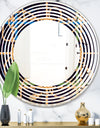 Trendy Gold Chain Pattern - Modern Round or Oval Wall Mirror - Wave