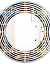 Trendy Gold Chain Pattern - Modern Round or Oval Wall Mirror - Wave