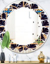 Trendy Gold Chain Pattern - Modern Round or Oval Wall Mirror - Leaves