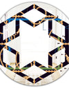 Trendy Gold Chain Pattern - Modern Round or Oval Wall Mirror - Hexagon Star