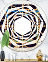 Trendy Gold Chain Pattern - Modern Round or Oval Wall Mirror - Whirl