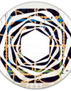 Trendy Gold Chain Pattern - Modern Round or Oval Wall Mirror - Whirl