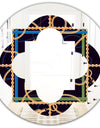 Trendy Gold Chain Pattern - Modern Round or Oval Wall Mirror - Quatrefoil