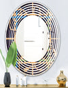 Trendy Gold Chain Pattern - Modern Round or Oval Wall Mirror - Wave